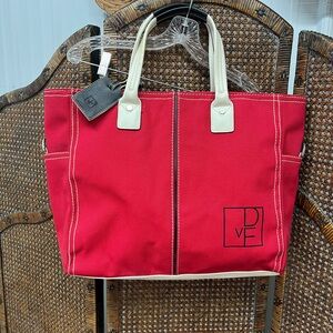 Diane Von Furstenberg tote bag canvas red blue